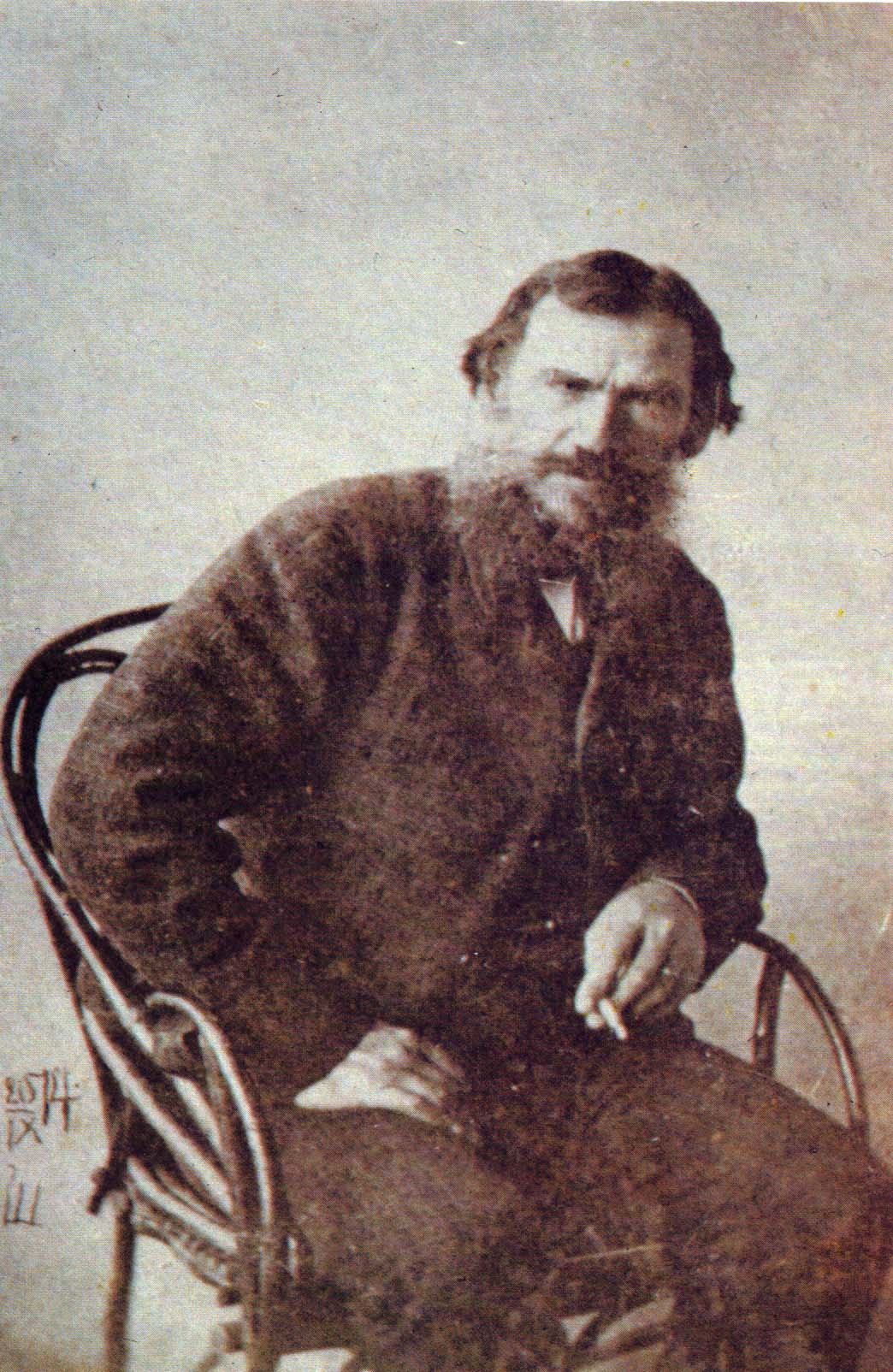 Л.Н. Толстой. Любительская фотография. 1874 г.